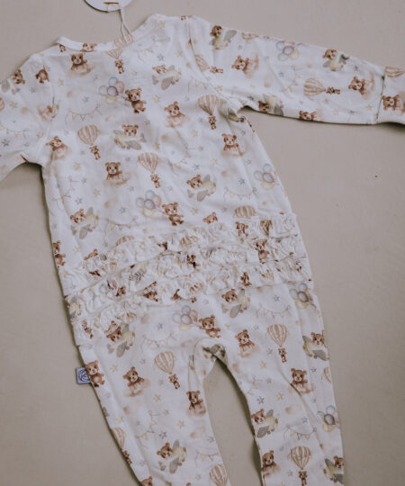 Ruffle Bears and balloons - footsie m. flæser