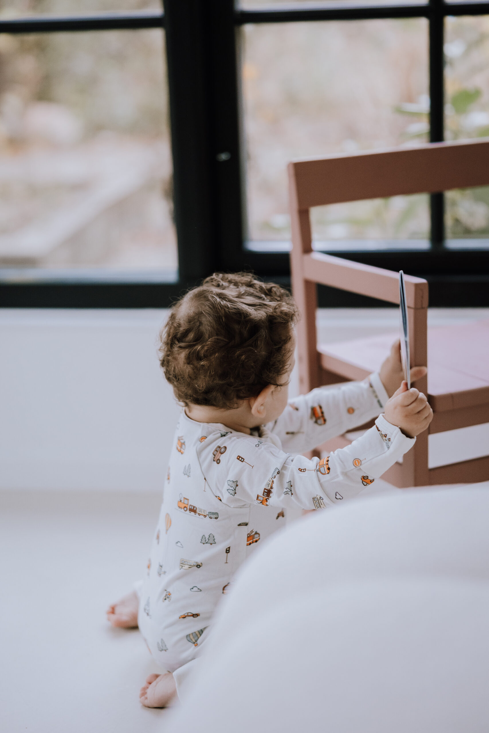 Onesie i bambusviskose med lynlås - vehicles print - Billede 3